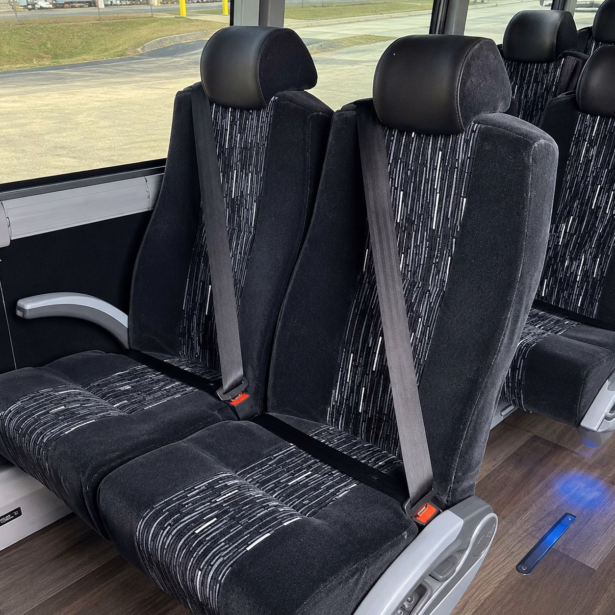 56 passenger charter bus inside