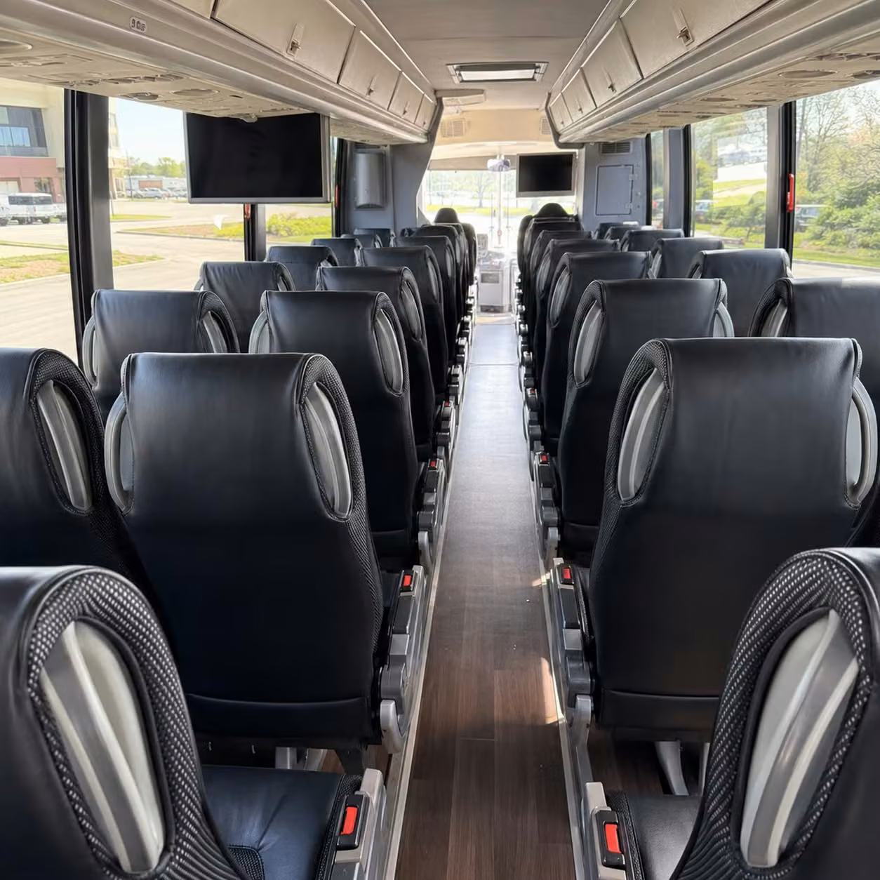 56 passenger charter bus interior